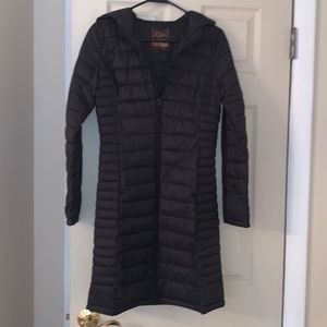 Black Long Puffer Jacket Size Small